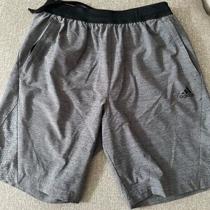 Adidas Gray and Black Athletic Shorts